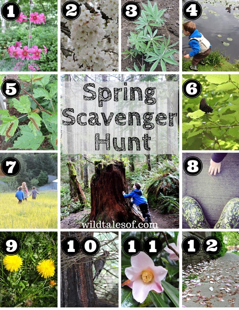 Spring Scavenger Hunt (with Printable) for Kids | WildTalesof.com