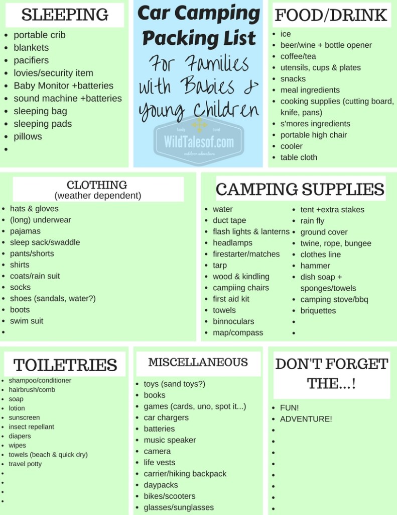 Camping Gear List For Beginners & Families - Makes Set Up for