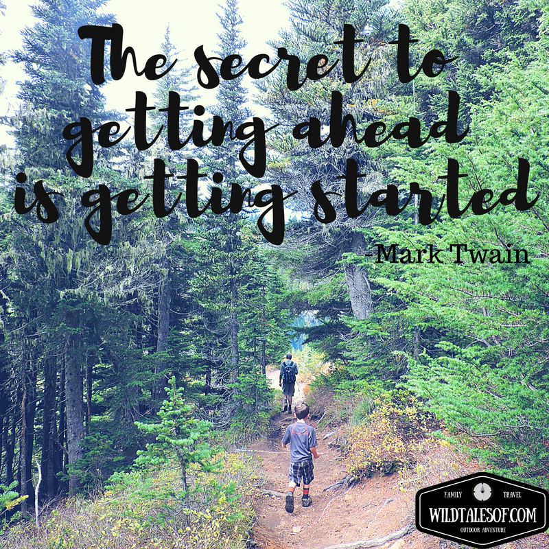 "The secret to getting ahead is getting started." -Mark Twain | WildTalesof.com